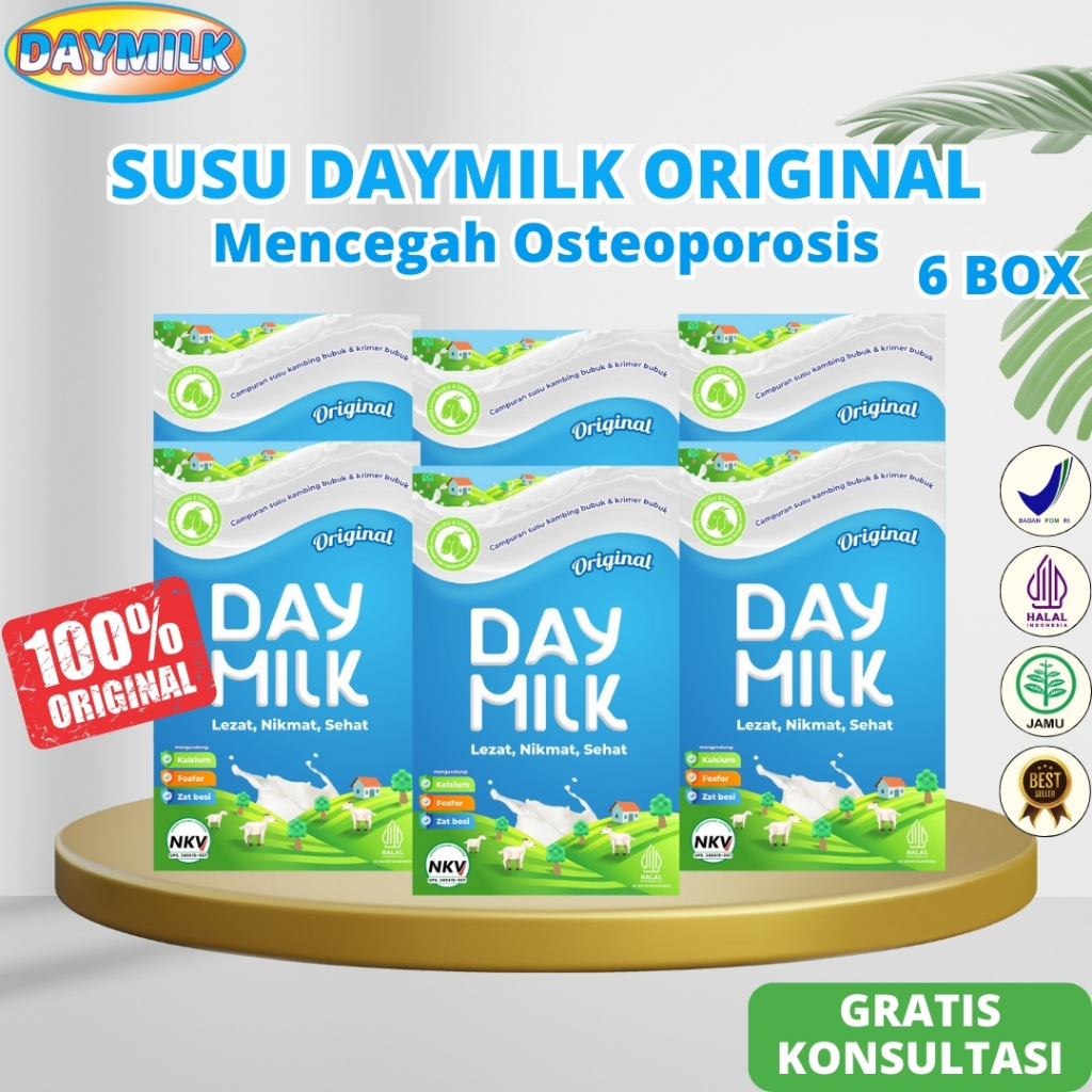

DAYMILK Original 6 Box - Susu Kambing Etawa Mengatasi Masalah Pernasfasan dan Asma