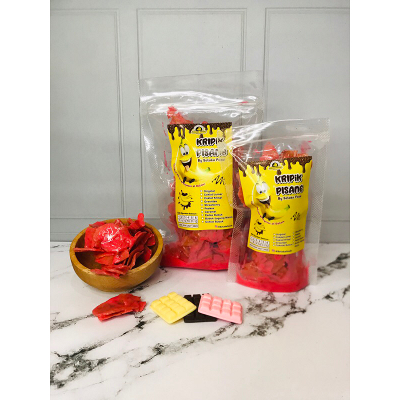 

kripikpisang strawberry kemasaan bening 200gr