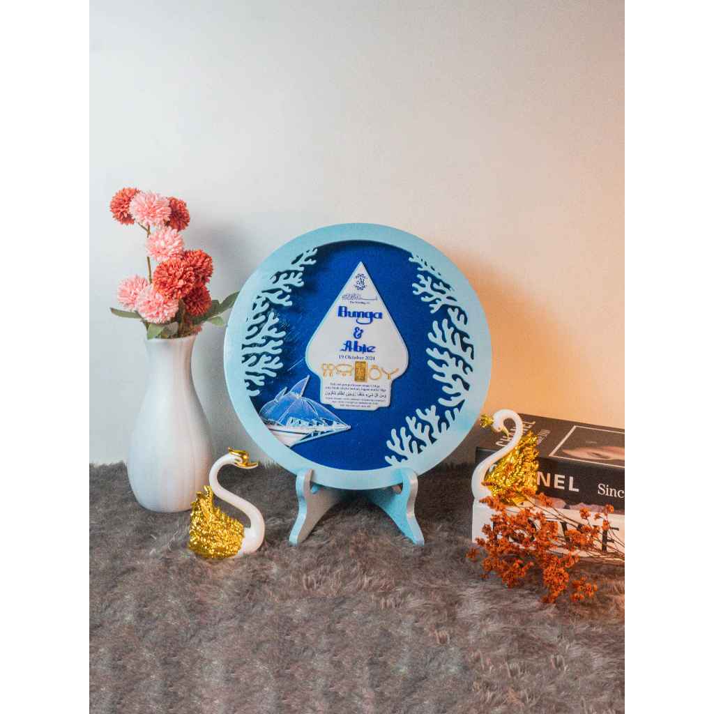 Mahar pernikahan Background Cat Diameter 30 cm