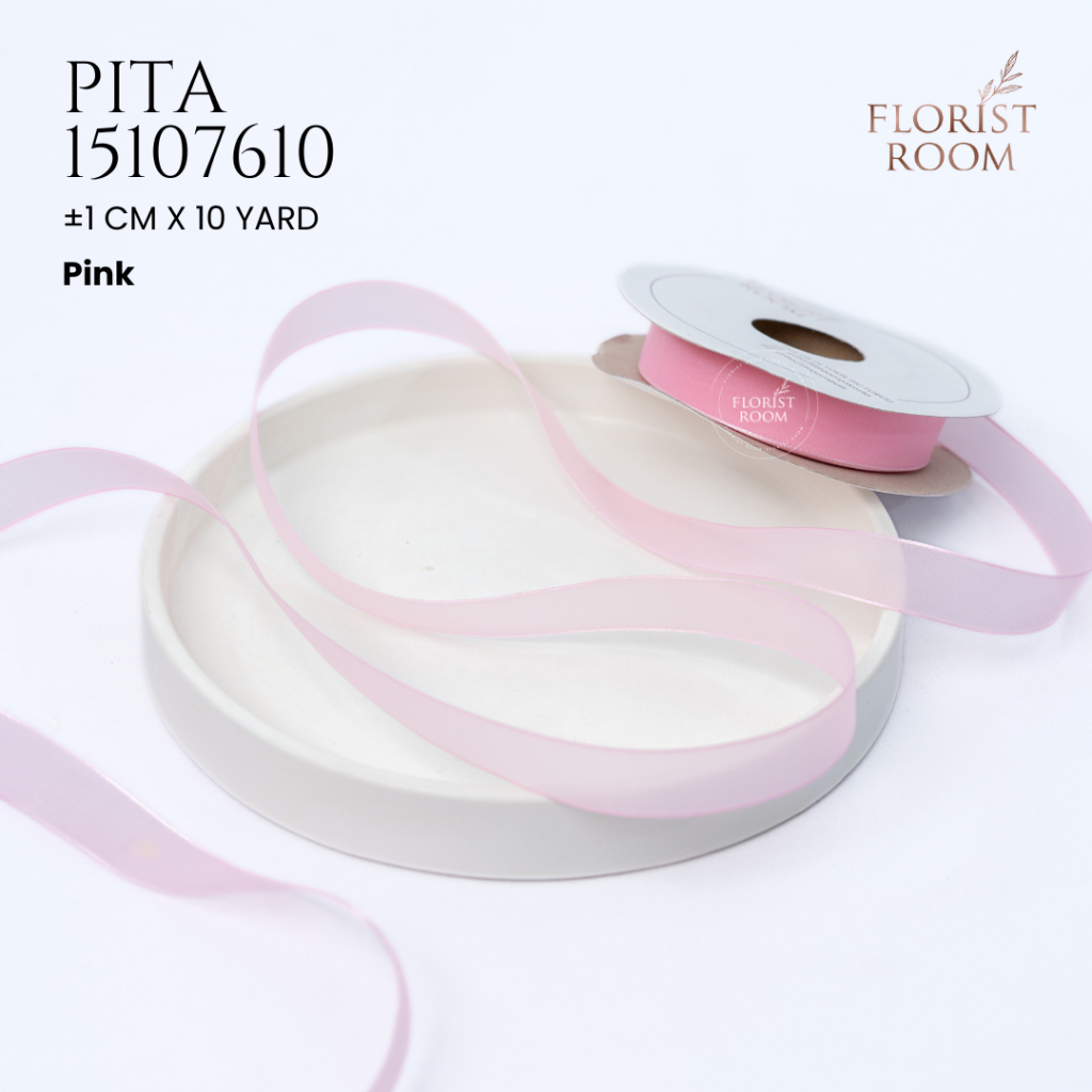 

Pita 15107610 1cm x 10yard - ribbon - kado - hadiah - florist - rose