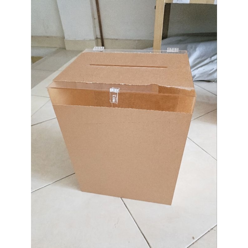 KOTAK AKRILIK KOTAK AMAL KOTAK UNDIAN KOTAK SARAN 25X25X25 2MM