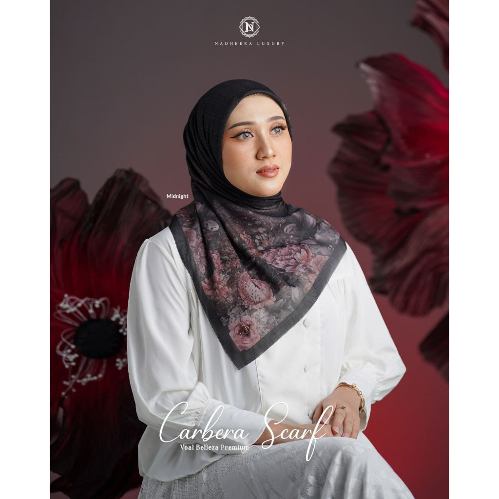 Carbera Scarf - Nadheera Luxury Hijab Segiempat Motif