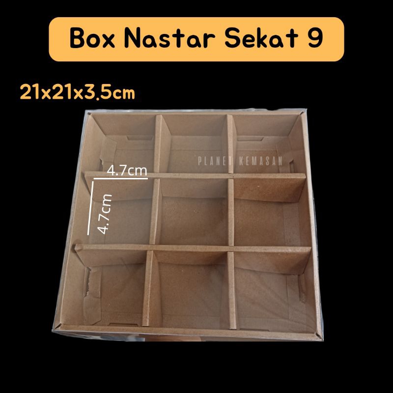 

[ISI 5pc] BOX NASTAR SEKAT 9 DUS SEKAT 9 KRAFT COKLAT BOX KUE KERING SEKAT 9