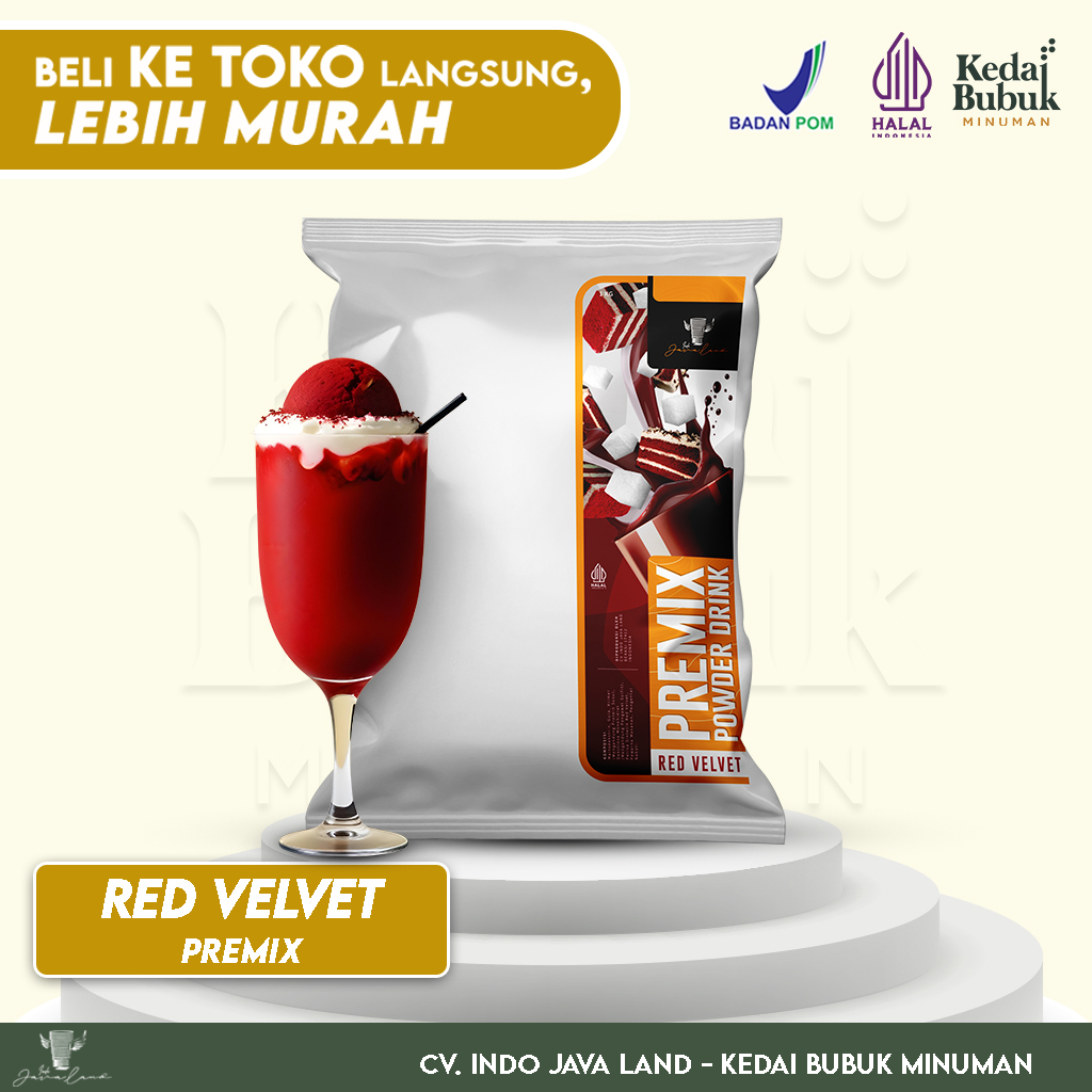 

Javaland Bubuk Minuman Rasa Red Velvet 1Kg - Mix Sugar / Premix Gula