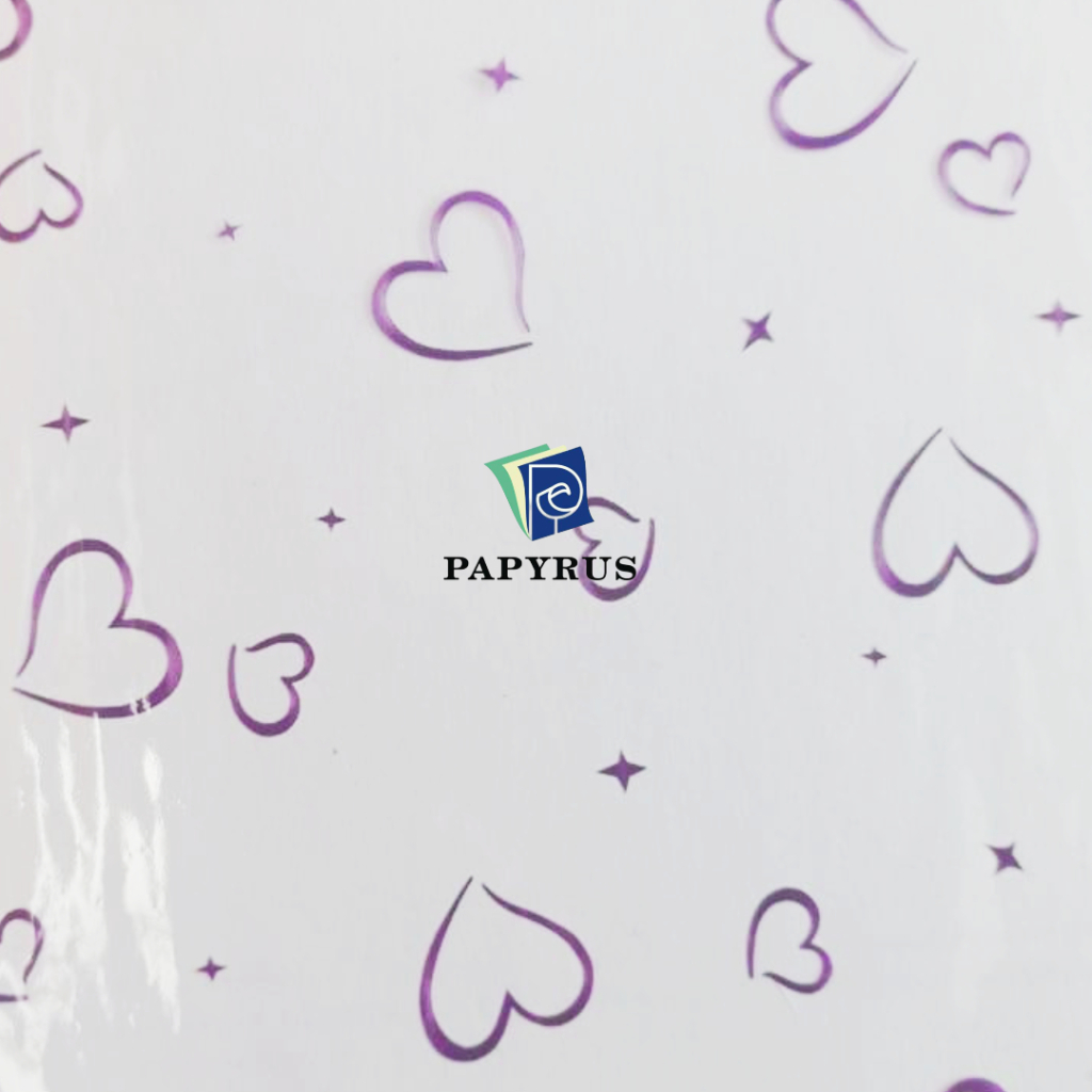 

PLASTIK PARCEL / PLASTIK OPP MOTIF / PLASTIK BINGKISAN / CELLOPHANE WRAP / PARCEL JUMBO / PARCEL TIPIS UNGU 75 CM X 89 CM