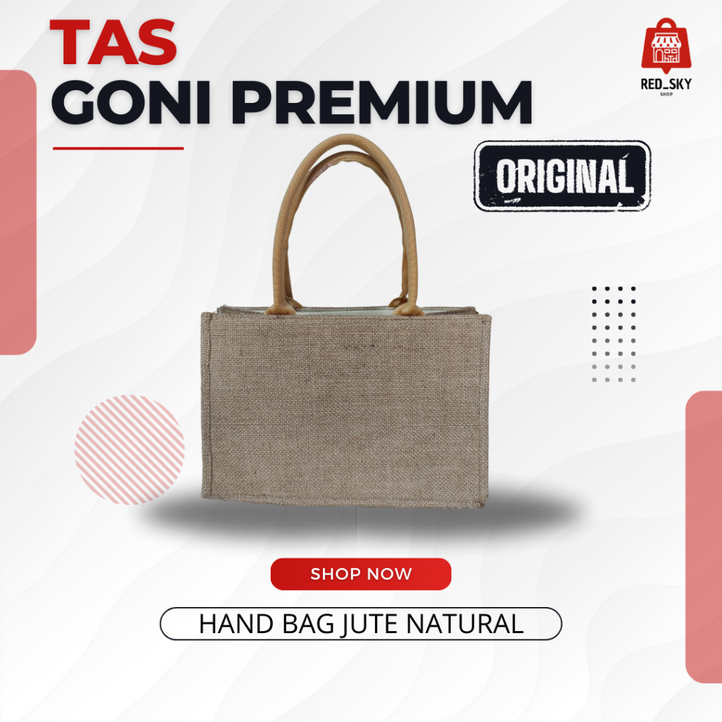 TAS GONI PREMIUM - TAS GONI WEBBING HANDLE/TAS GONI HANDLE PREMIUM -TAS WANITA JUTE CRAFT