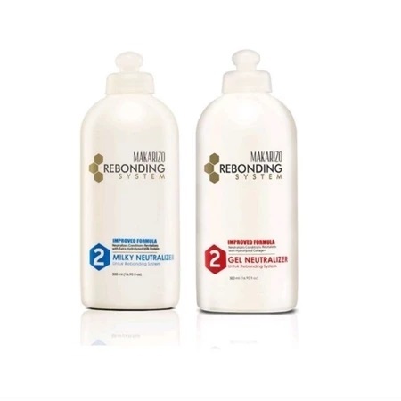 MAKARIZO Rebonding System Neutralizer 500gr STEP 2 Netral Milky Gel Smoothing Rambut Collagen