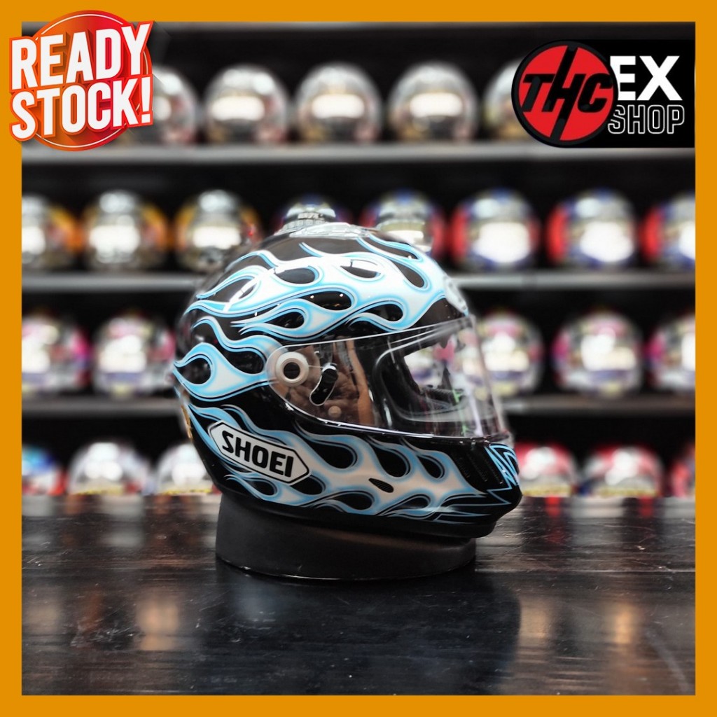 SHOEI VYWERN 2 FIRE BLUE 2ND SECOND FULL FACE HELMET ORIGINAL