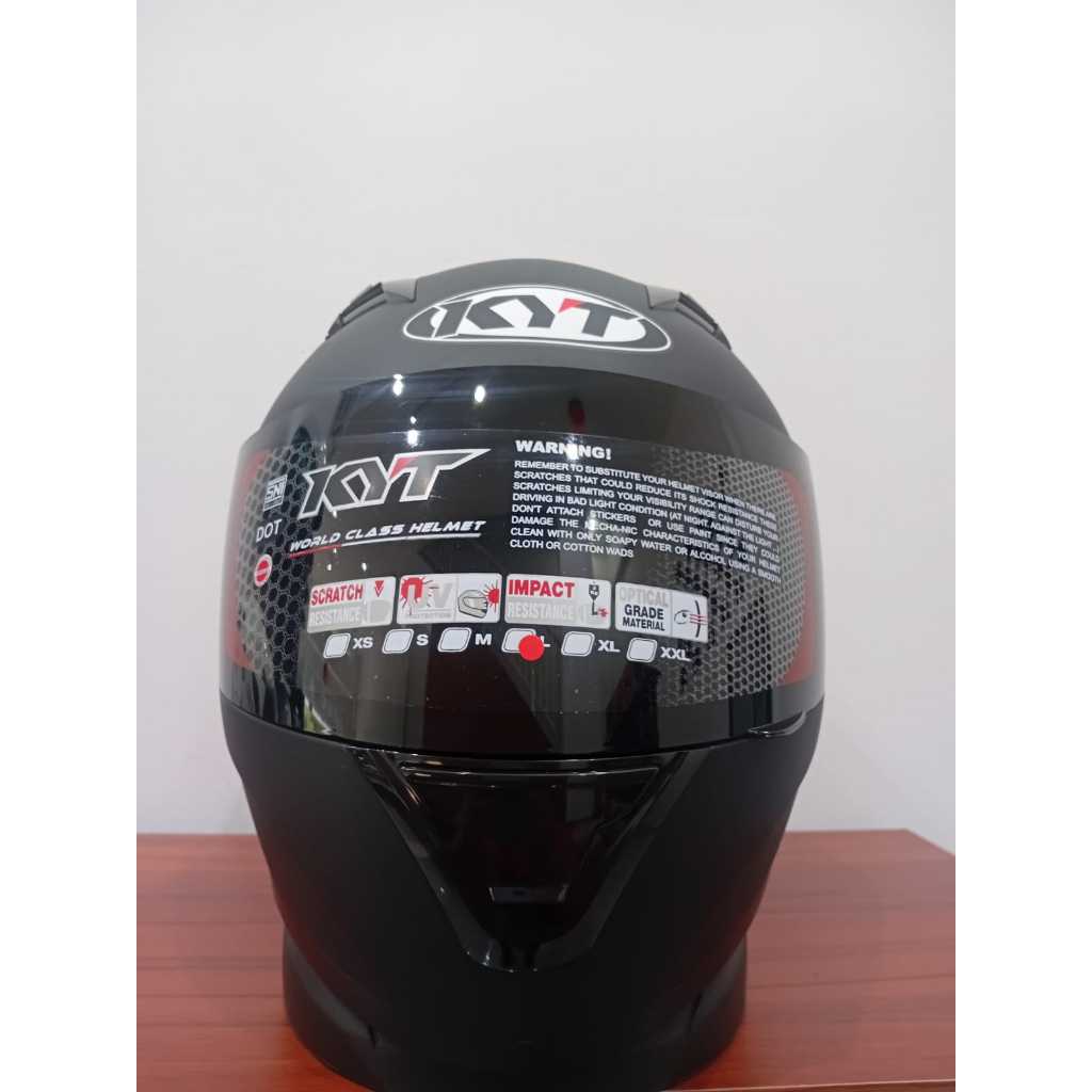 KYT R10 SOLID BLACK DOFF.