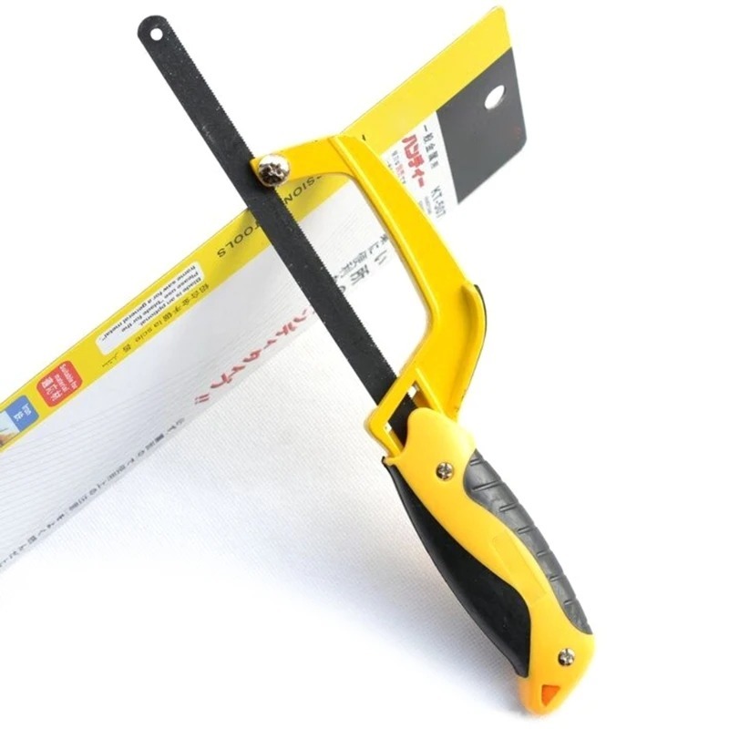 Gagang Gergaji Besi Mini Hacksaw Set Hack Saw Aluminium Potong Pipa Pralon Multifungsi X37E