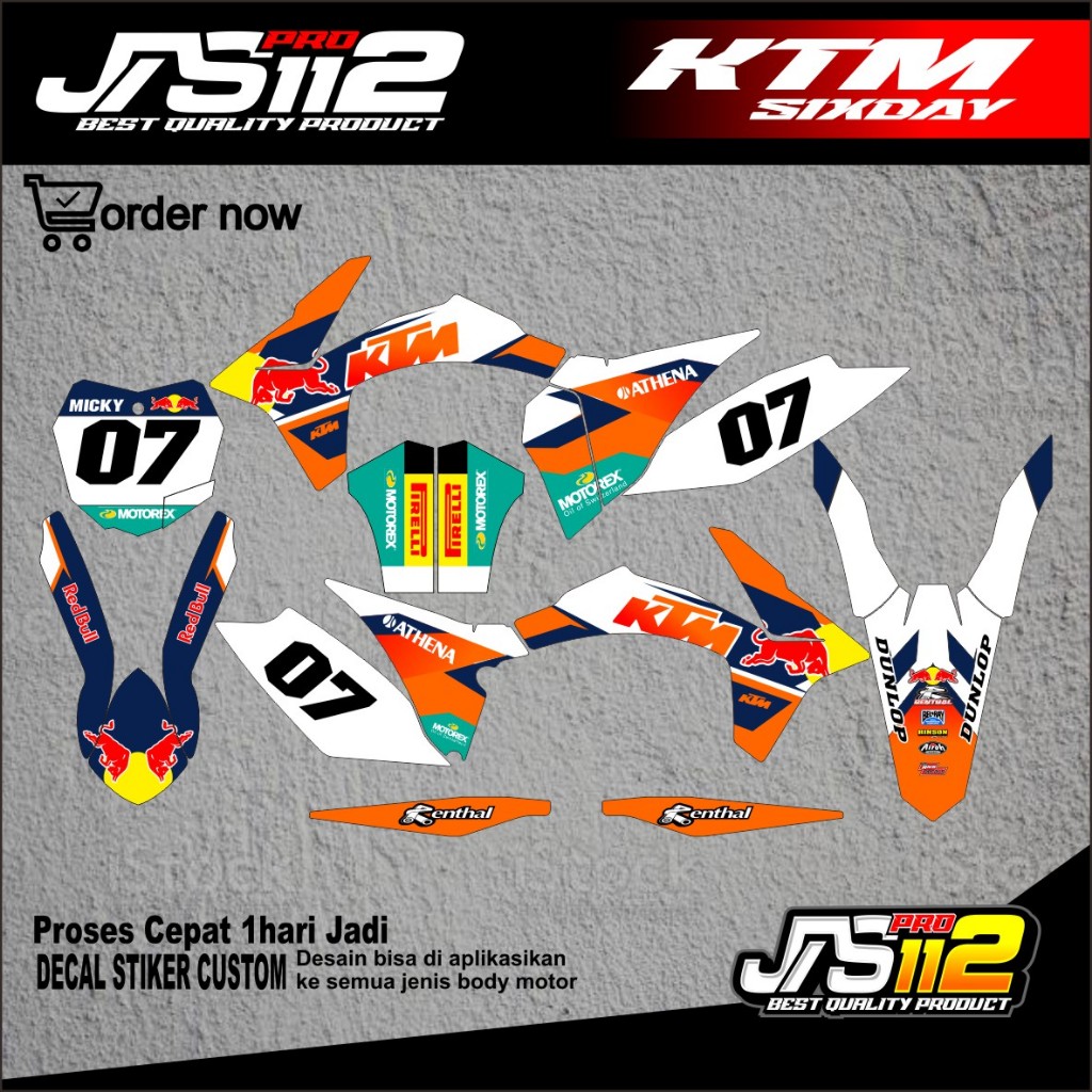 DECAL KTM SIXDAY DECAL KTM 250 KTM 85 FULL BODY STIKER KTM 250
