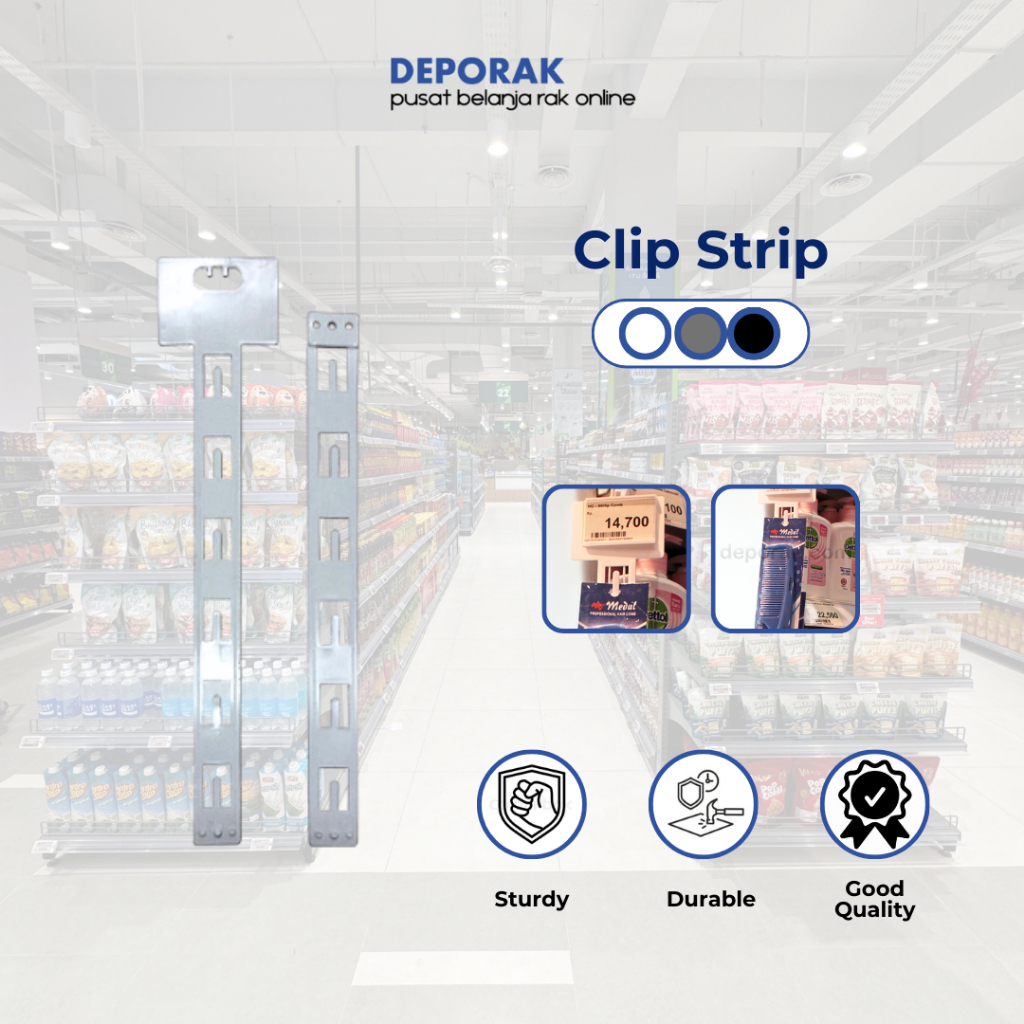 Hook Strip / Sell Strip / Gantungan Makanan Supermarket / Clip Strip Display Makanan / Clip Strip Su