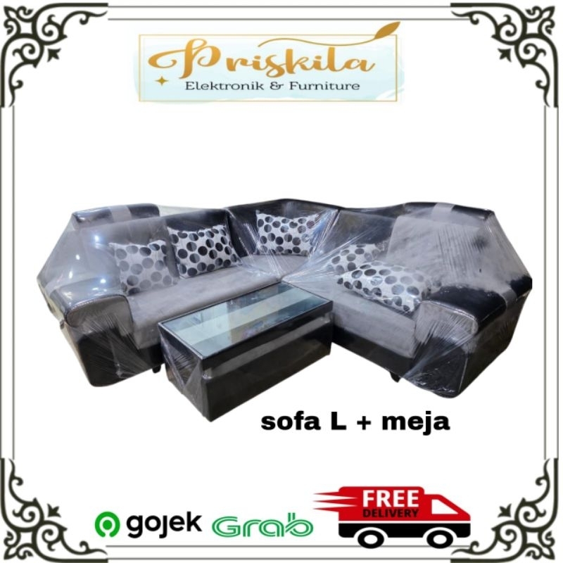 sofa L minimalis/ L minimalis/ sofa furniture Palembang
