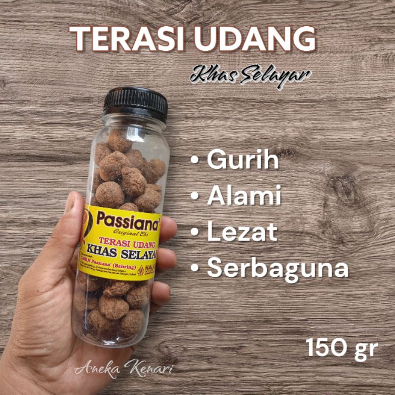 

TERASI UDANG PASSIANA KHAS KEPULAUAN SELAYAR 150 GRAM