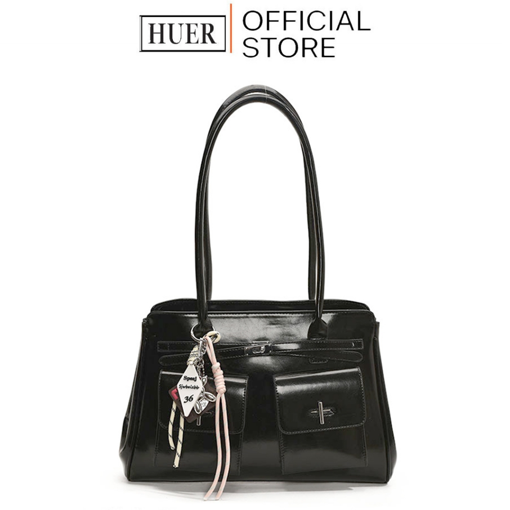 HUER ~ Tas Wanita Feurri Tote Bag With Charm Bag 9536-603 #7387