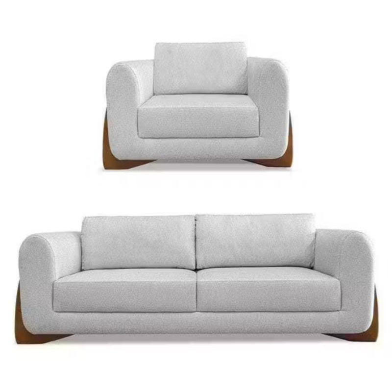 sofa single modern bahan kayu jati 2 1 seater