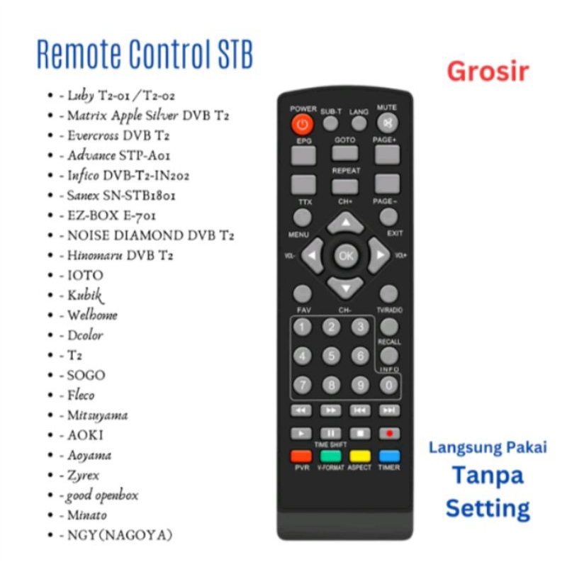 Remote STB LUBY/ Multi Free Baterai