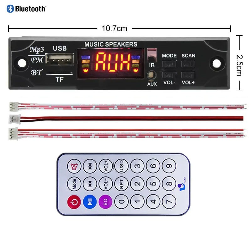 Modul Mp3 Kit Bluetooth lcd Berwarna terbaik merk Vire