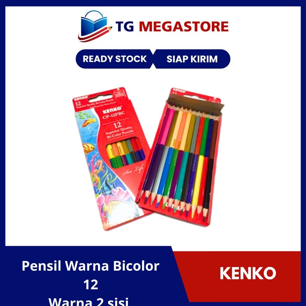 

Pensil Warna Kenko Bicolor 12 Warna 2 sisi (CP-12FBC)