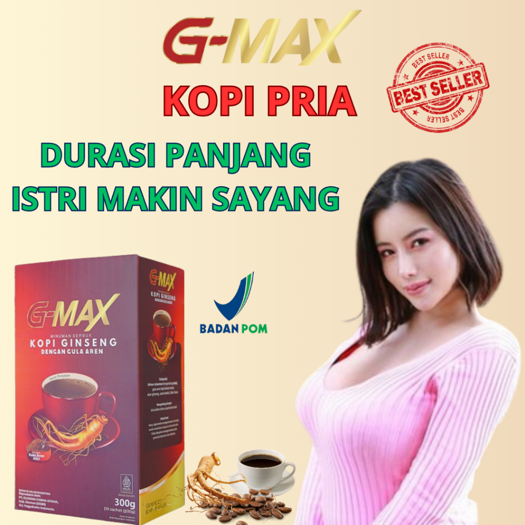 

G MAX MINUMAN KOPI STAMINA KUAT TAHAN LAMA KOPI EXTRA GINGSENG HALAL BPOM