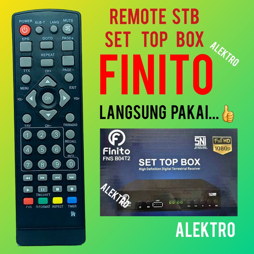 LANGSUNG NYAMBUNG REMOTE SET TOP BOX FINITO