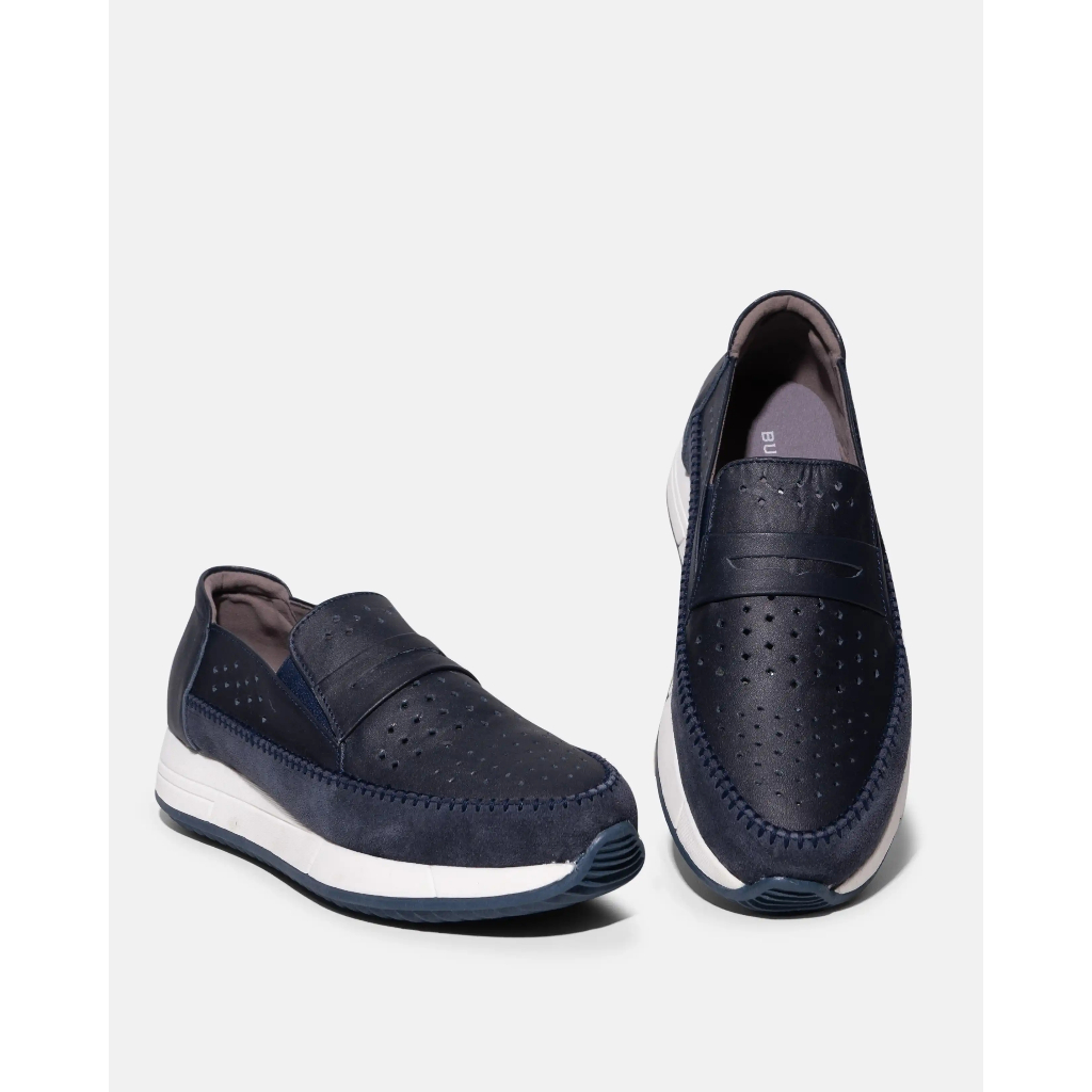 BUCCHERI FORTUNA Sepatu Slip On Wanita Biru Tua-By2035