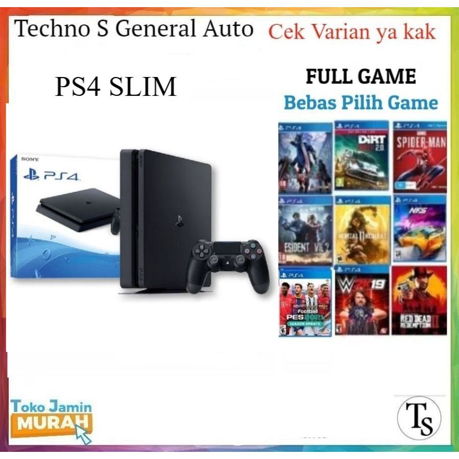 PS4 Slim 500GB Bonus Game / PS4 Slim 1TB FullGame HDD PS GAME4