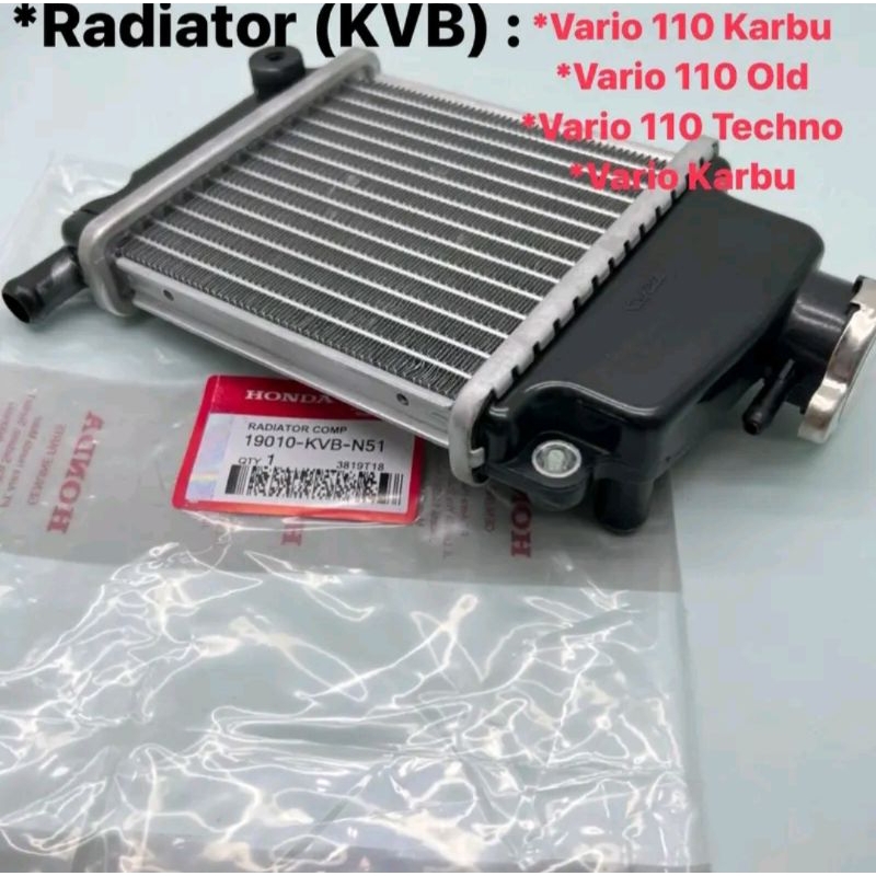 Radiator ( KVB) motor honda vario 110 karbu / vario 110 lama / vario 110 tehcno / vario karbu laptop