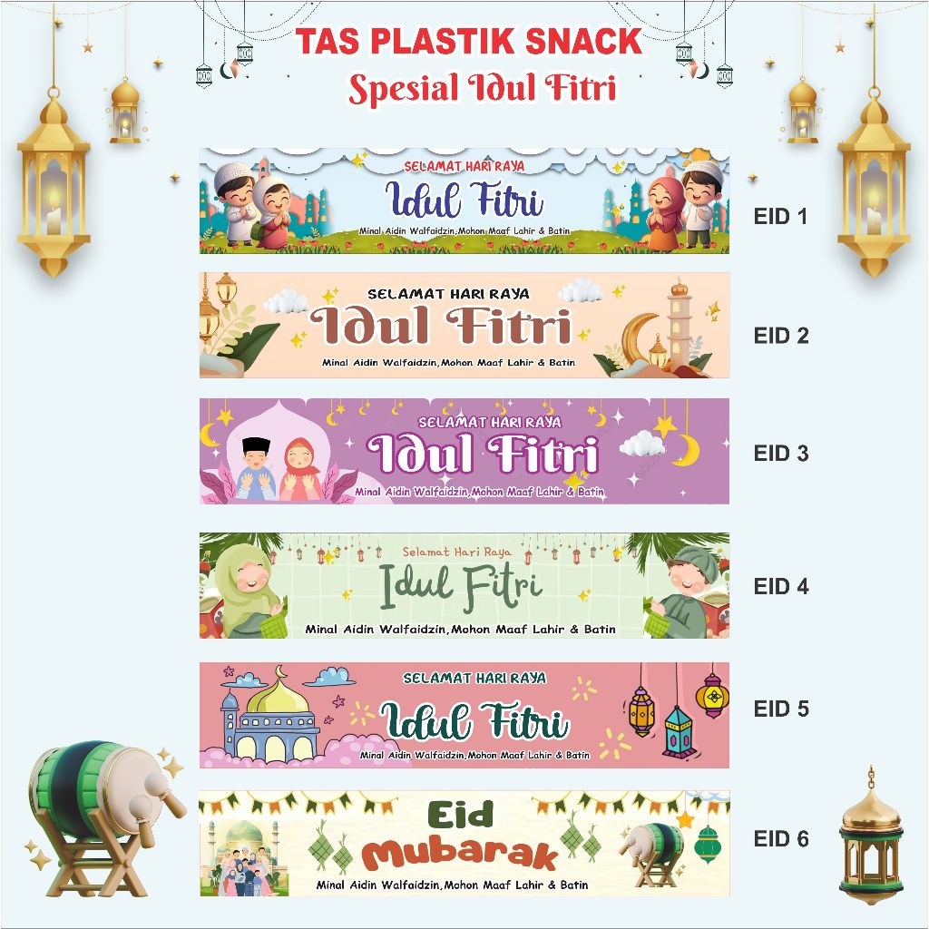 

Tas Plastik Snack Idul Fitri Eid Mubarak