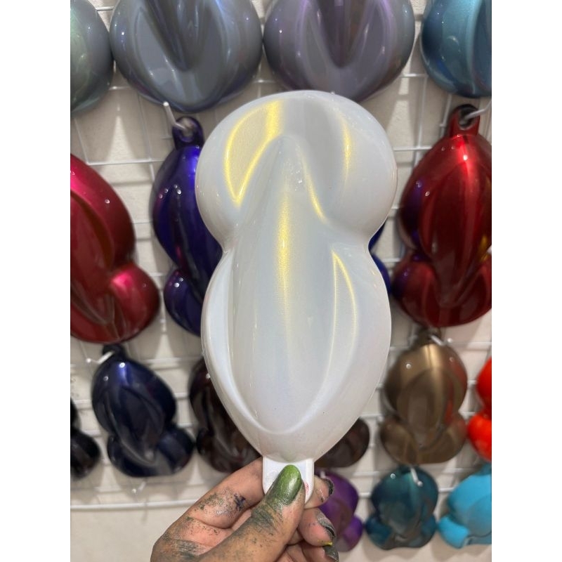 Cat Putih Solid PU + Free Lembayung Gold PU