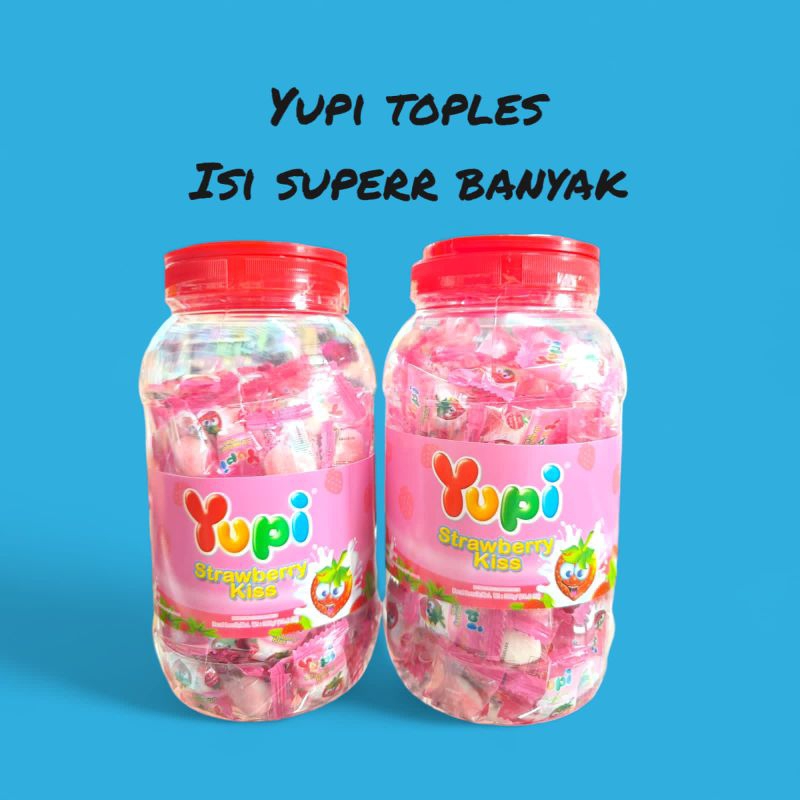 

PERMEN YUPI STRAWBERRY KISS TOPLES / 300GRAM