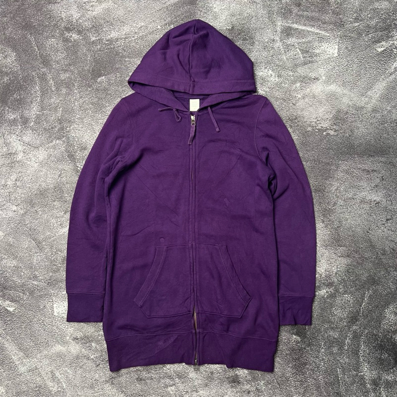 Zip Hoodie Uniqlo Light Sweat Parka Sz M original