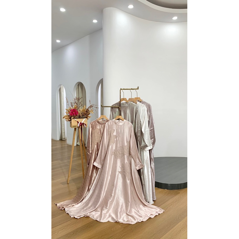 gamis satin bordir