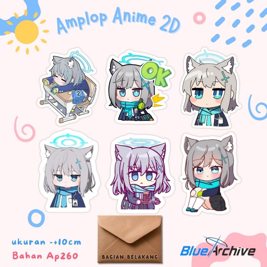 

(ISI 6) AMPLOP ANIME 2D BLUE ARCHIVE SHIROKO