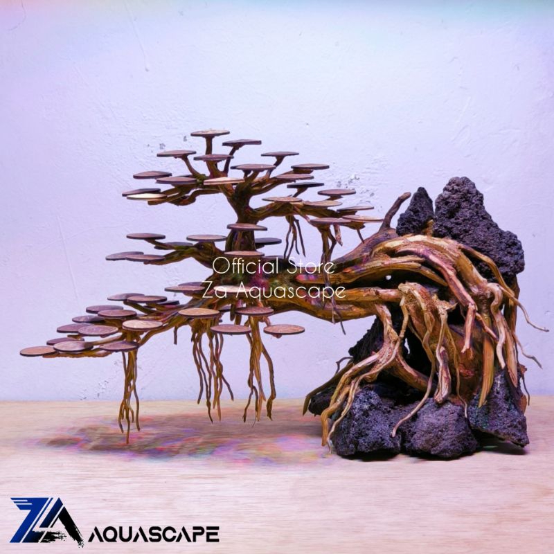 Bonsai Bringin Aquascape bonsai aquarium daun sintetis - bonsai Aquascape sintetis
