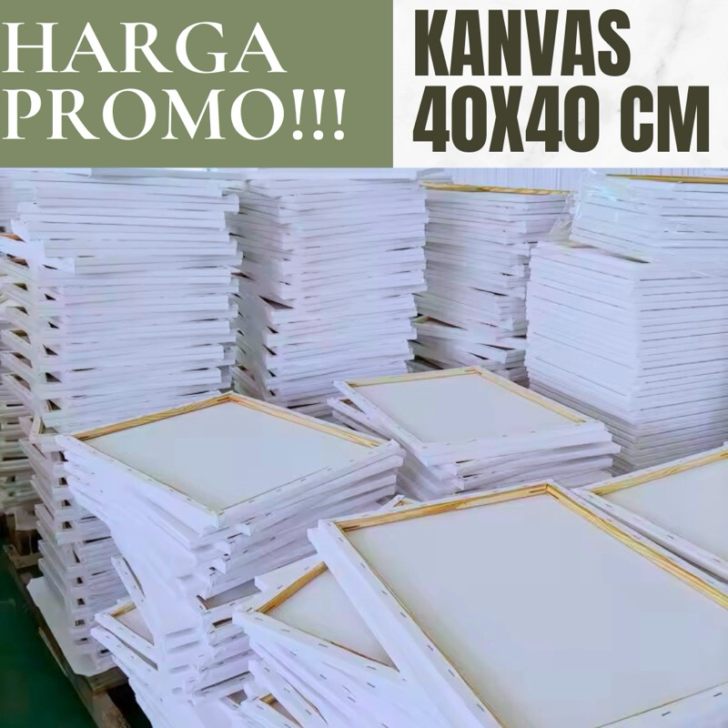 

kanvas lukis 40x40 siap digunakan canvas bisa untuk semua jenis cat lukis