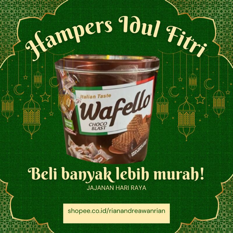 

WAFELLO 1KALENG KEMASAN 234G JAJANAN HARI RAYA IDUL FITRI