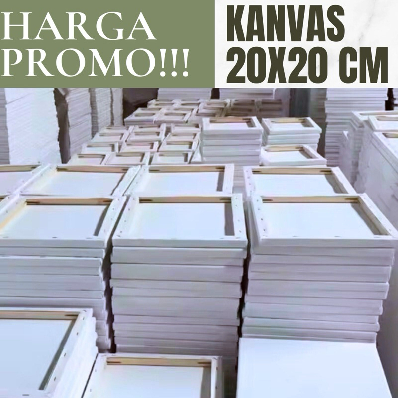 

Kanvas Lukis 20x20 CM Bisa untuk semua jenis cat lukis Canvas sudah siap digunakan