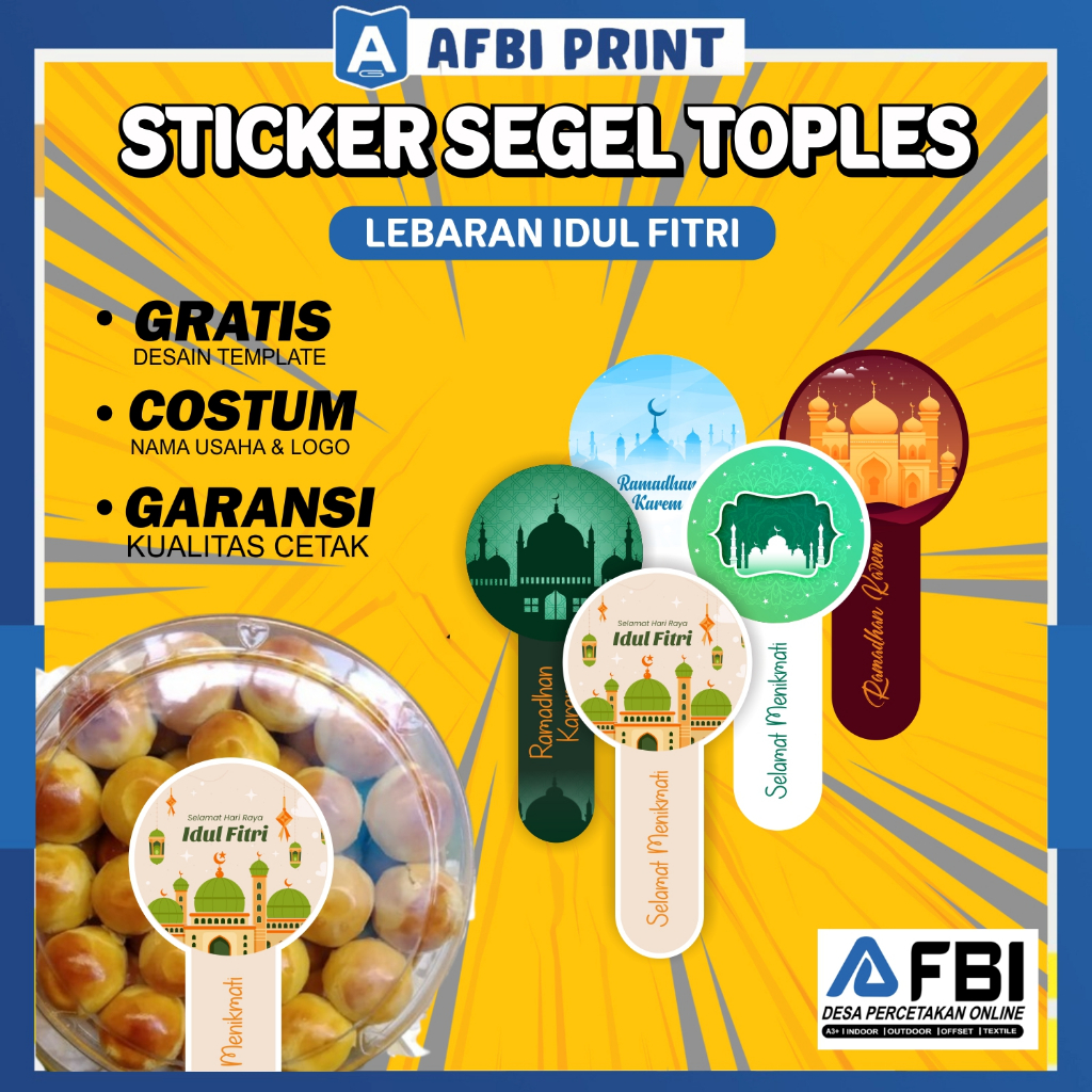 

Stiker Segel Toples Kue Lebaran - Sticker Kue Kering Hari Raya | Label Hampers Lebaran Sticker Toples - Afbi Print