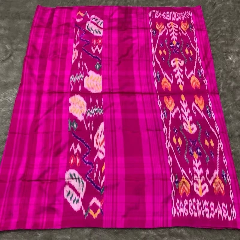 Sarung Sutra Samarinda Bugis Asli Motif Mandar Original Full Sutra Kwalitas Tertinggi (Bisa COD)
