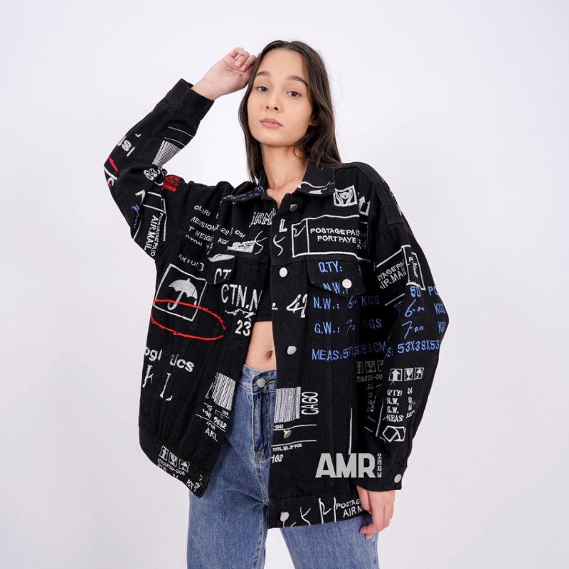 BLACK BARCODE 5201 - JACKET JEANS OVERSIZE TOXIC PRODUK ASLI AMR