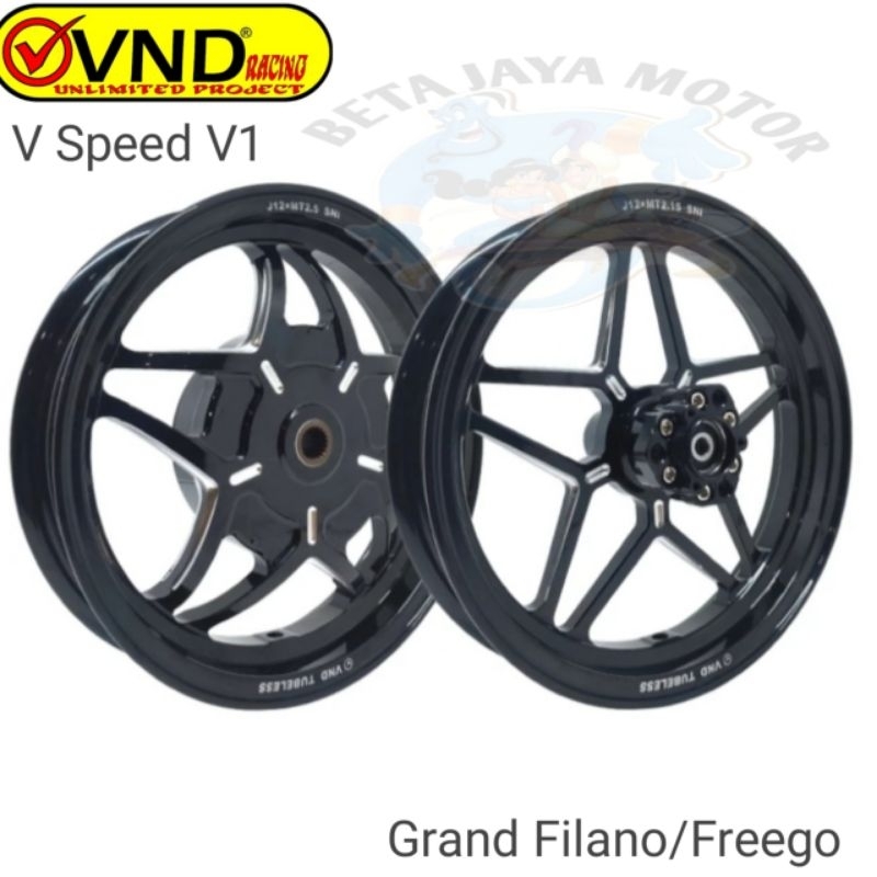 VELG RACING VND V SPEED GEN 1 GRAND FILANO / FREEGO RING 12 UK 215X12 250X12 ORIGINAL