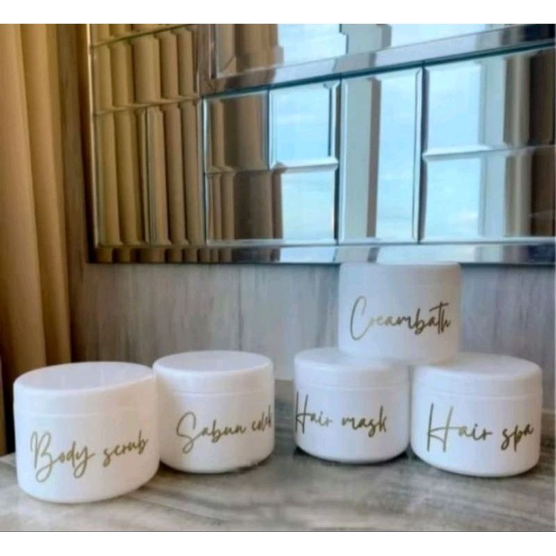 TEMPAT LULUR 500ML BODY SCRUB HAIR MASK SABUN COLEK AESTHETIC REFFIL WADAH