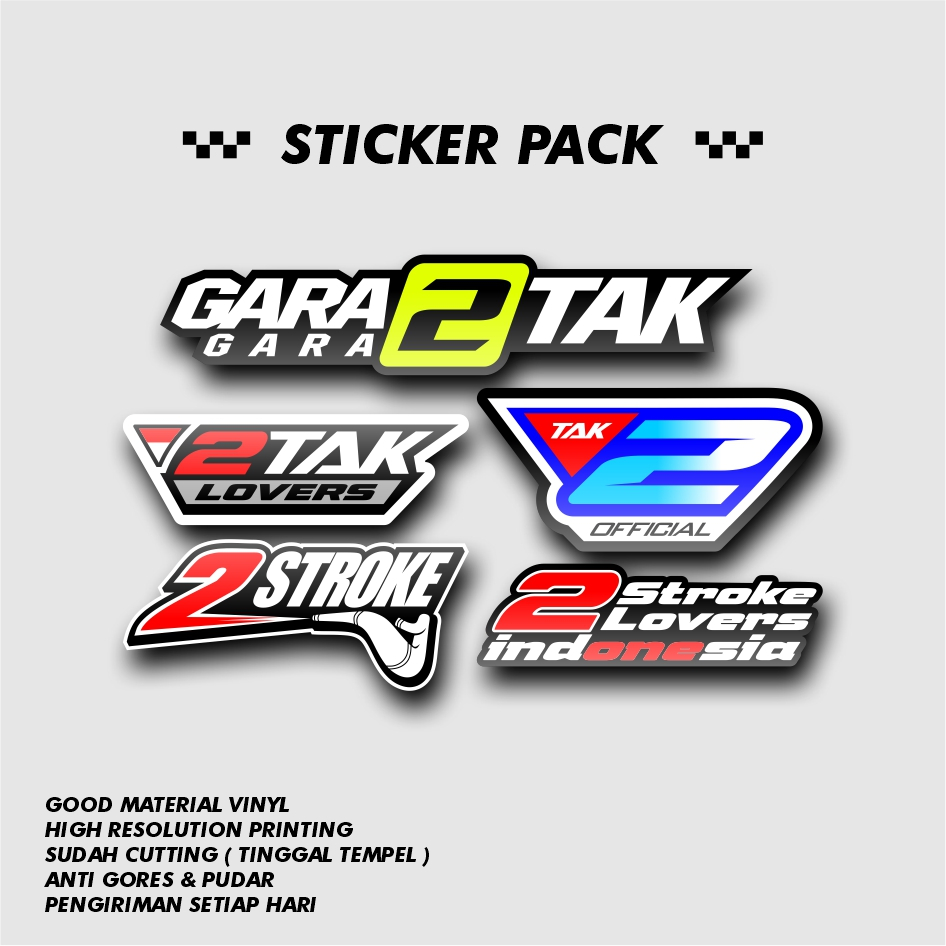 

STICKER PACK 2 TAK RACING 2 STROKE LOVERS PRINT CUT SIAP TEMPEL