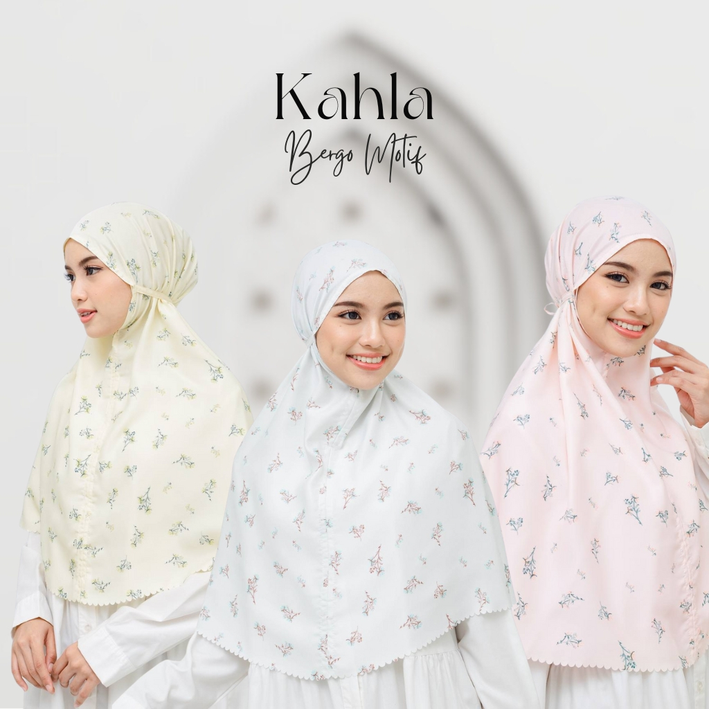 SAFA - Kahla Bergo Motif Hijab Instan Syari Lasercut