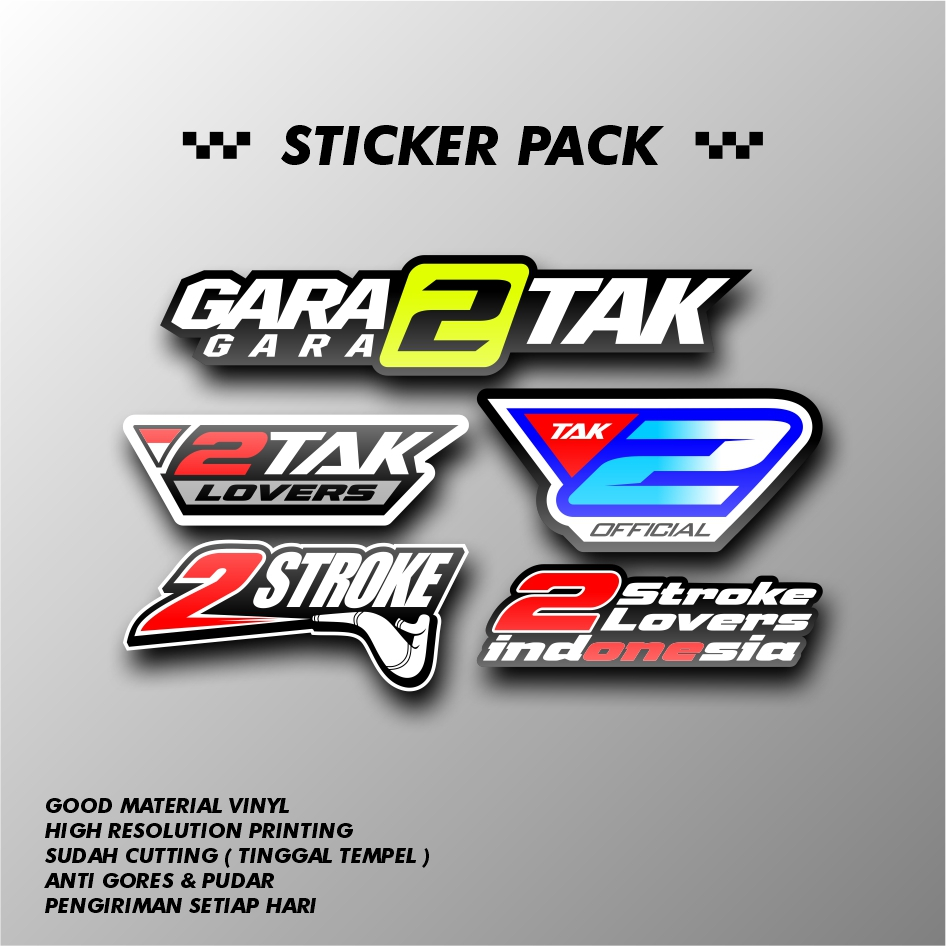

Sticker Pack Gara Gara Tak 2 Stroke Lovers Indonesia Print Cut Tinggal Tempel