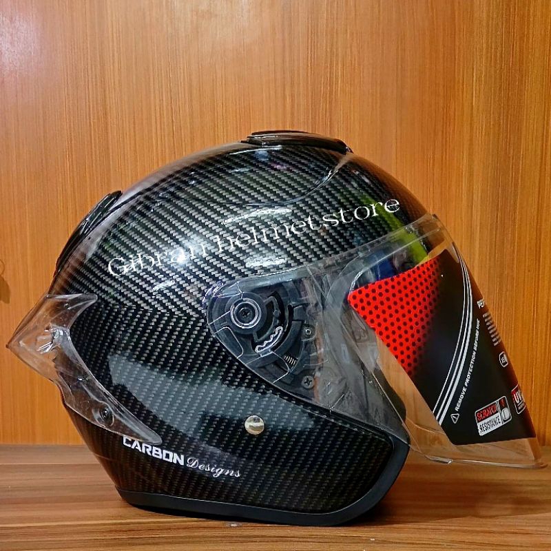 Helm R-Six Optimus Carbon | Helm Dewasa | Helm Half face