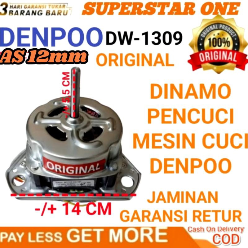 Dinamo Wash/Pencuci Mesin Cuci Denpoo DW-1309/DW-8003