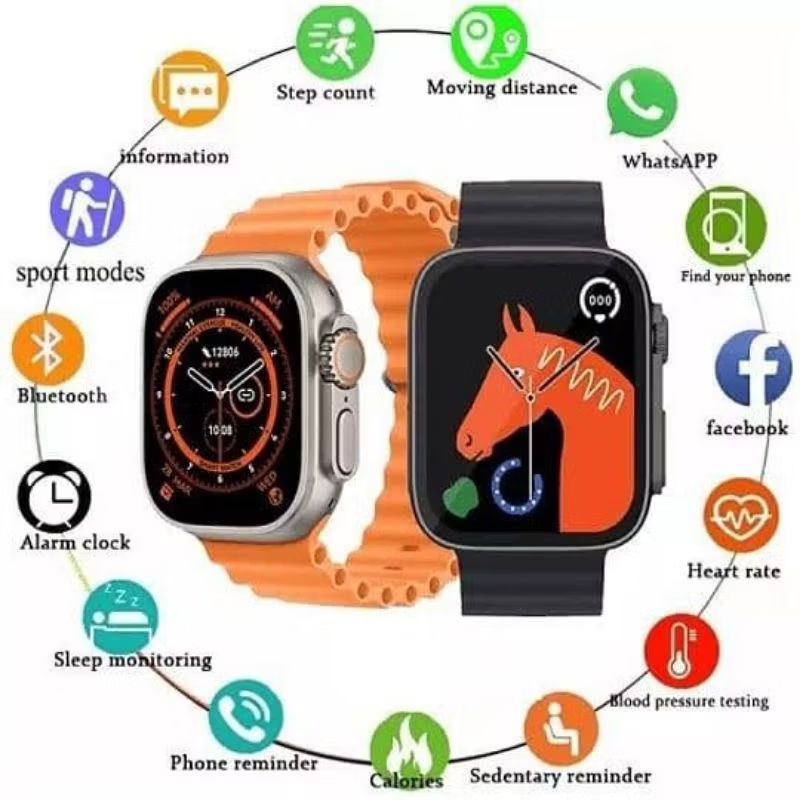 SMARTWATCH T900 Ultra Big Infinity Display - SMART WATCH dengan bermacam fitur olahraga dan kesehata