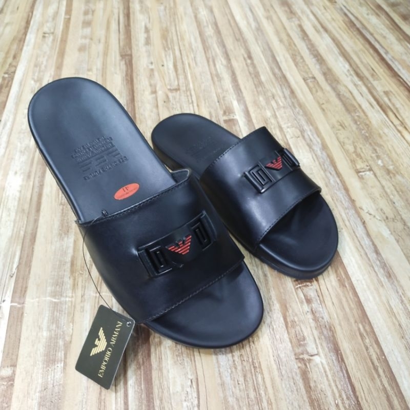 sandal pria import armani kulit asli kasual premium Quality foto asli